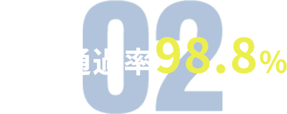 02 審査通過率98.8%